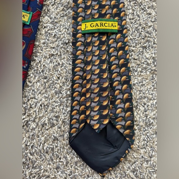 J. Garcia men’s vintage silk ties bundle of three - Picture 8 of 9